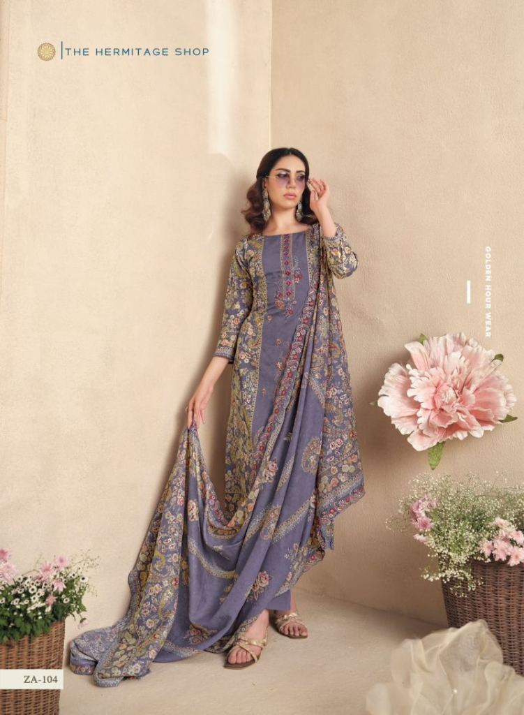 Hermitage Zaira Fiest Giza Pk Dress Material