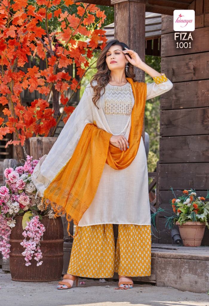 Hinaya Fiza Vol 3 Trendy Wear Kurti Sharara With Dupatta