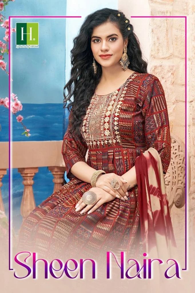 Hirwa Sheen Naira Rayon Casual Wear Salwar Suit 