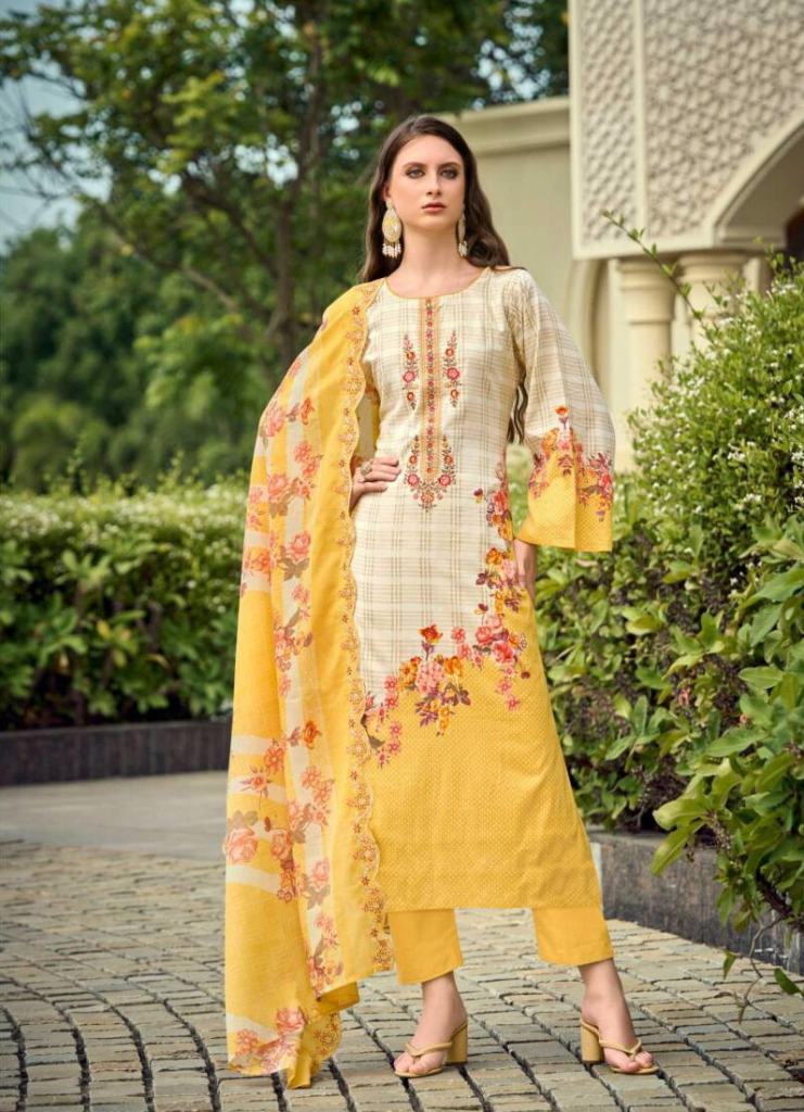 House Of Lawn Bin Saeed Vol 3 Digital Prints Cotton Dress Material