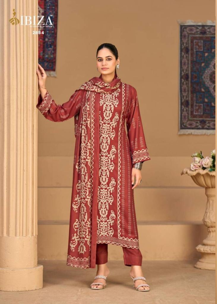 Ibiza Italian Vega Pashmina Handwork Salwar Kameez