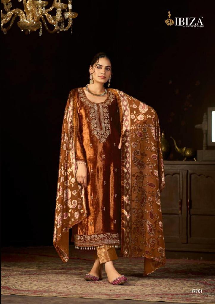 Ibiza Rang E Tyauhaar  Velvet Work Salwar Kameez