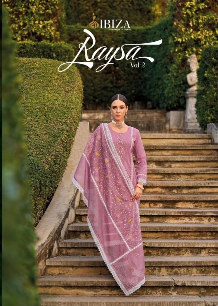 Ibiza Raysa Vol 2 Cotton Embroidery Salwar Suit Material