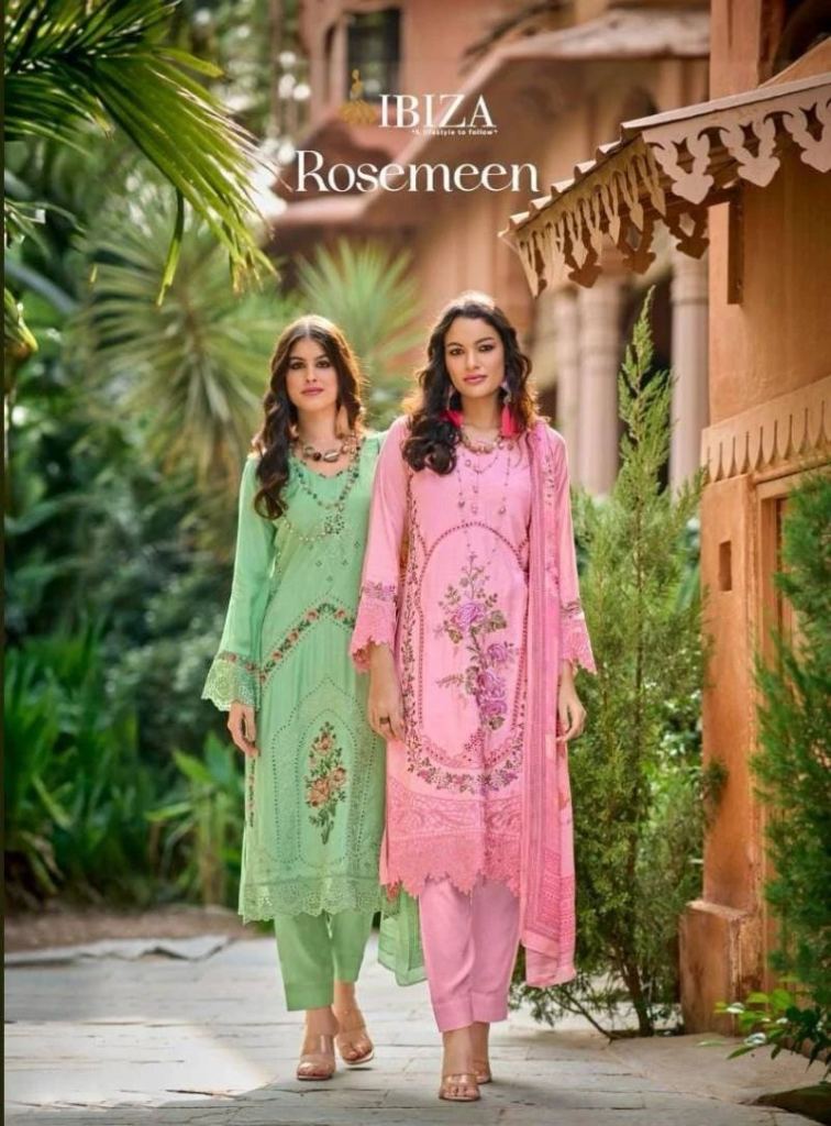 Ibiza Rosemeen New Arrival Muslin Designer Salwar Kameez Collection