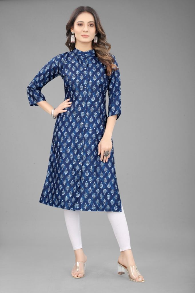 Ikkat cotton 501 catalog Casual wear cotton printed Kurtis