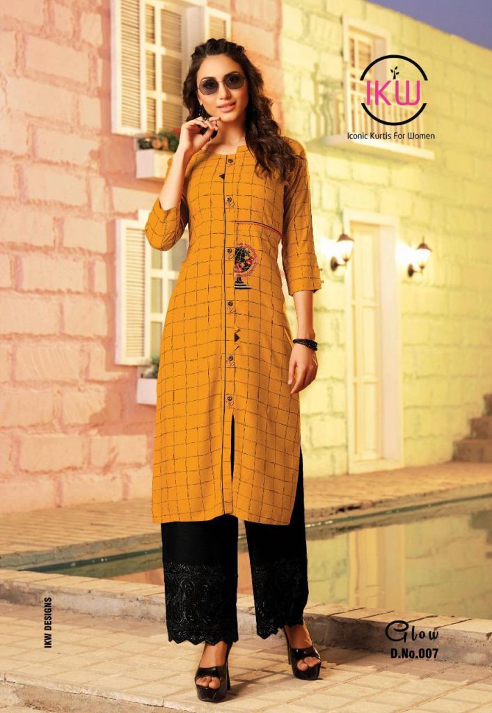 Ikw  presents Glow  Casual Wear Kurti Collection