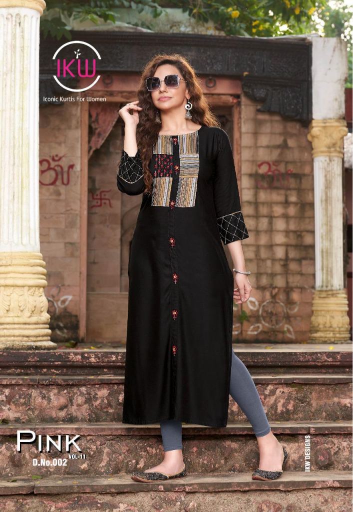 Ikw  presents Pink vol  11 Designer  Kurti Collection