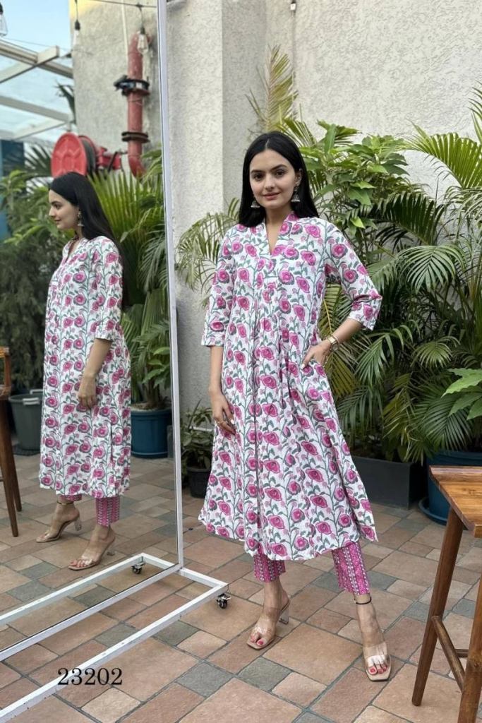 Indira 23202 New Arrival Casual Wear Cotton Kurti With Pant 