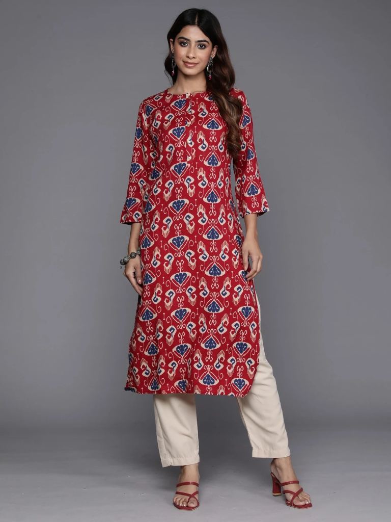 Indo Era 2430 Rayon Geometric Printed Kurta