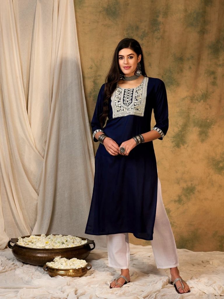 White Thread Kurti and White Thread Tunic Online Shopping