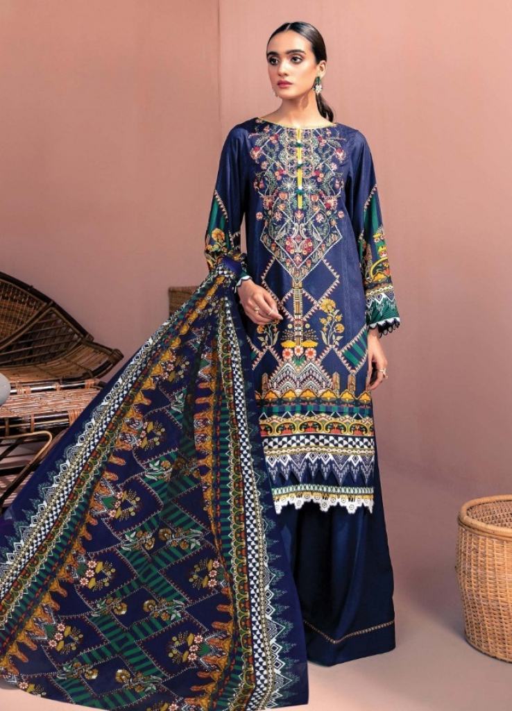 Iris vol 9 Cotton Karachi Dress Materials, this catalog fabric is cotton,