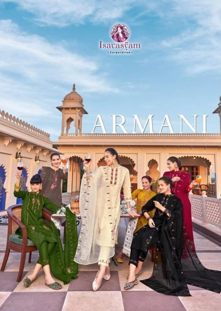 Isavasyam Armani Premium Kurti Pant With Dupatta