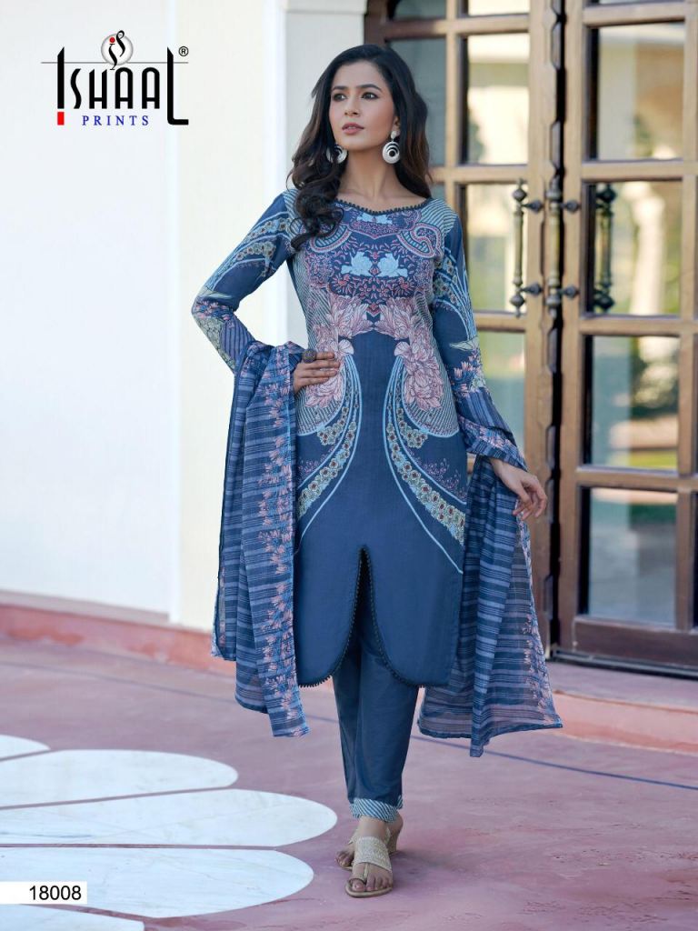 Ishaal Gulmohar Vol 18 Lawn Karachi Pure Dress Material Wholesale Cov19