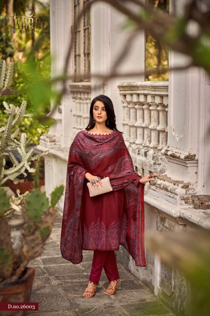 Ishaal Gulmohar  vol 26 Karachi Lawn Cotton Dress Material Collection