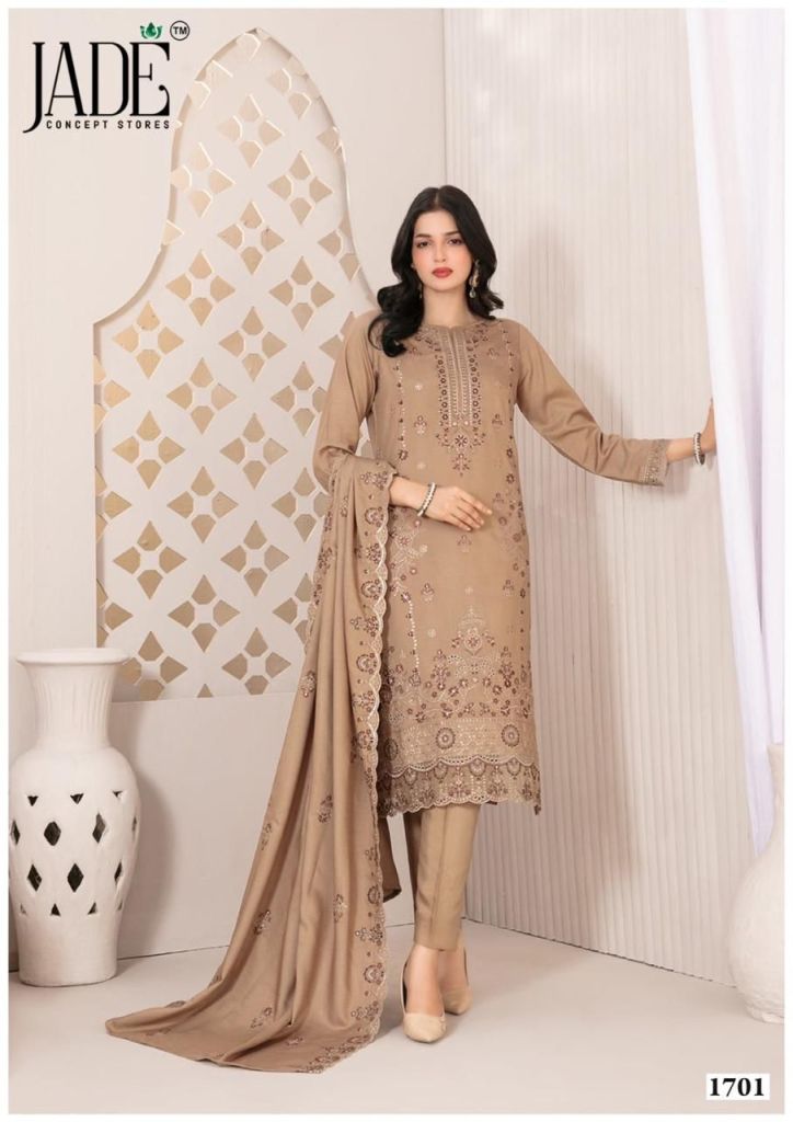 Jade Bin Saeed Vol 17 Karachi Kurti With Bottom Dupatta