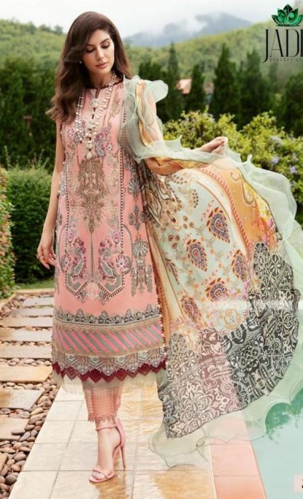 Jade Bin Saeed Vol 3 Karachi Cotton Printed Luxury Dress Materials