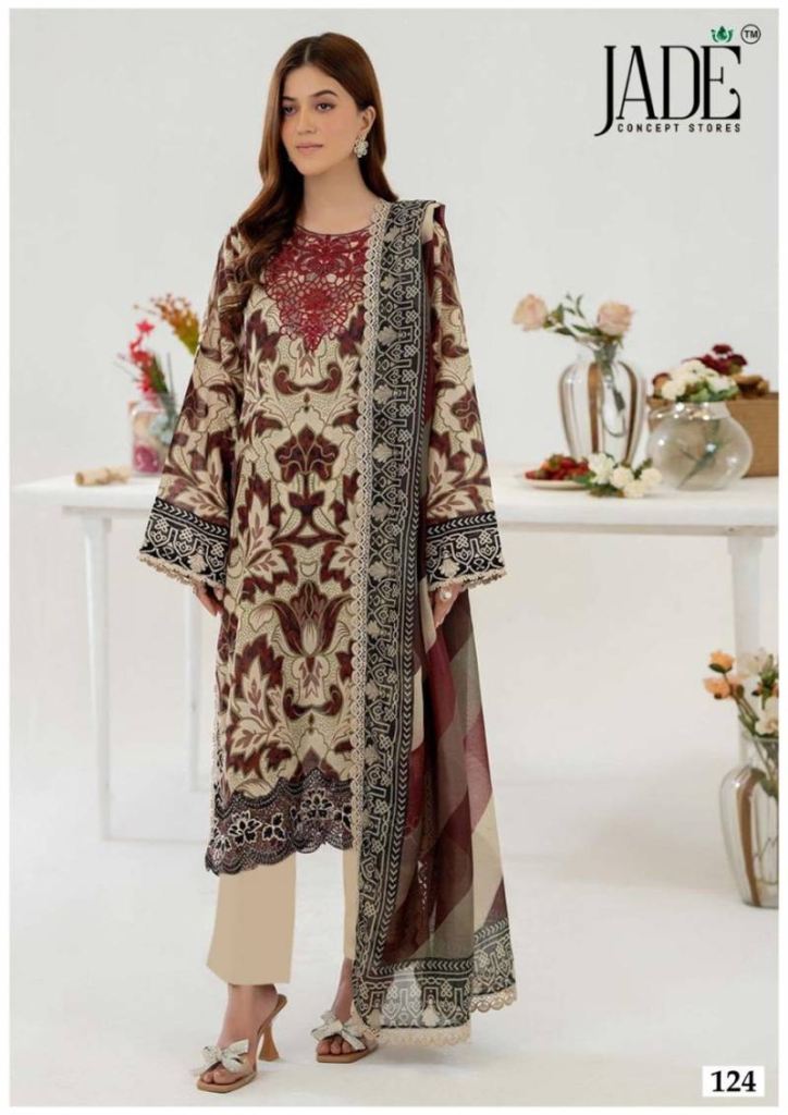Jade Chevron Vol 13 Dress Material