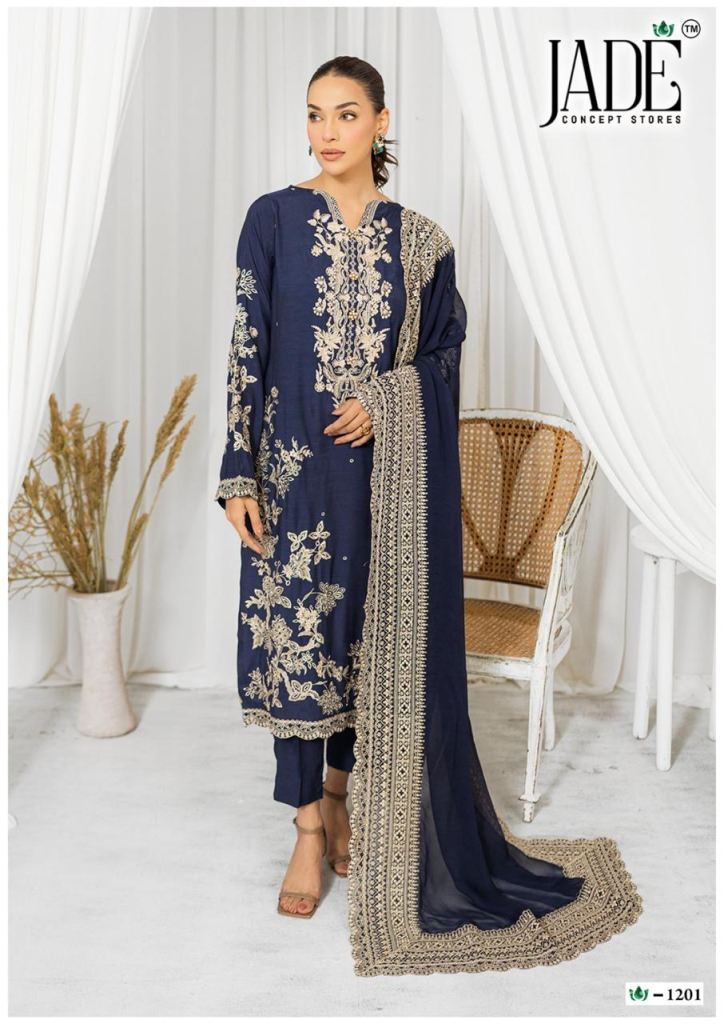 Jade Crimson Exclusive Lawn Vol 12 Dress Material
