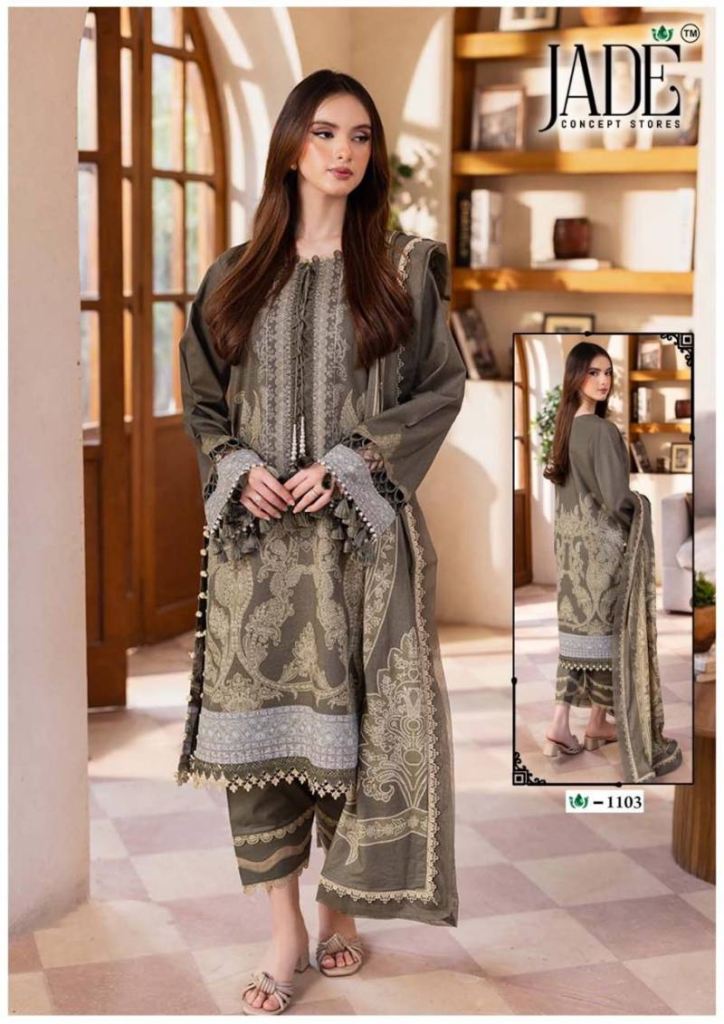 Jade Crimson Lawn Vol 11 Dress Material