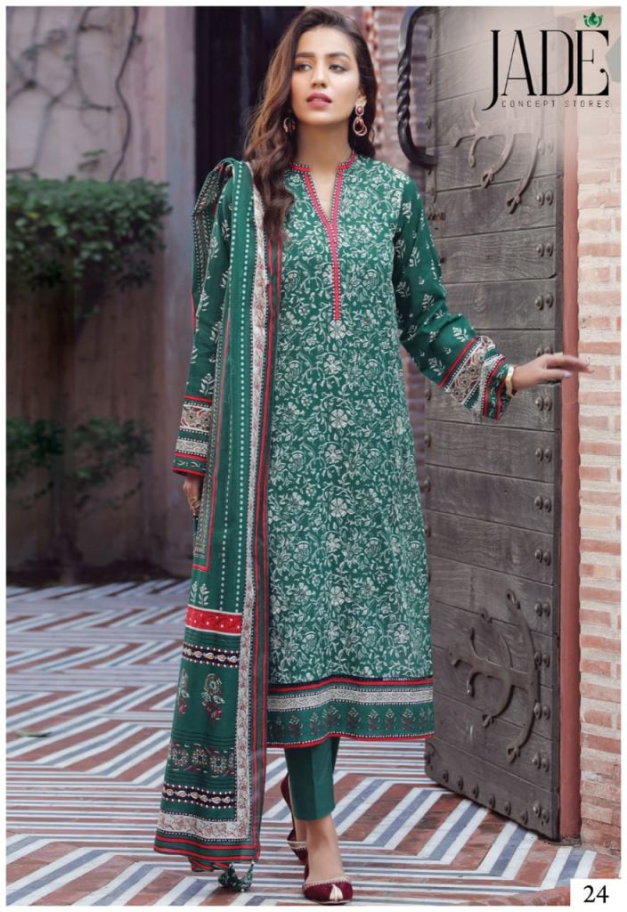 Jade Firdous Urbane Luxury Festive Lawn Vol 3 Catalog Casual Wear Lawn Cotton Dress Materials
