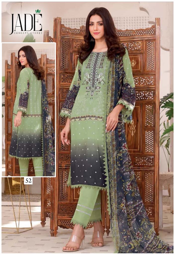  Jade Firdous Urbane Luxury Festive Lawn vol 6 Lawn Printed Karachi Cotton Dress Material 