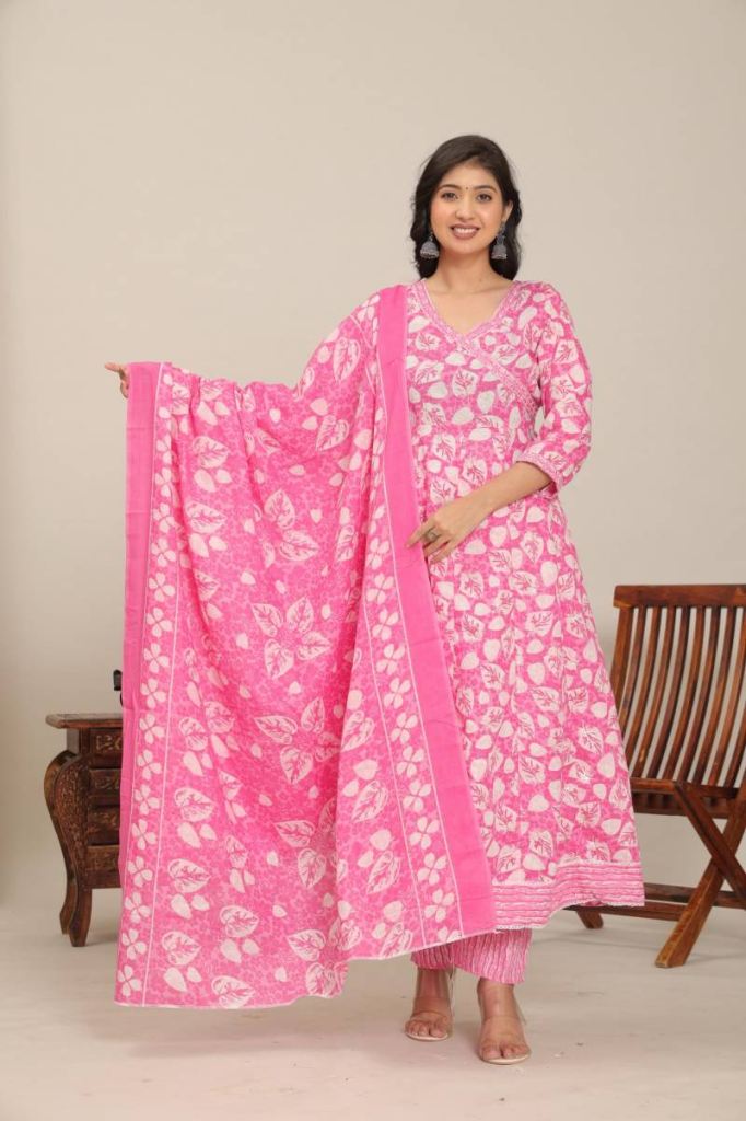Jaipuri Flaired 01 Kurti Bottom With Dupatta