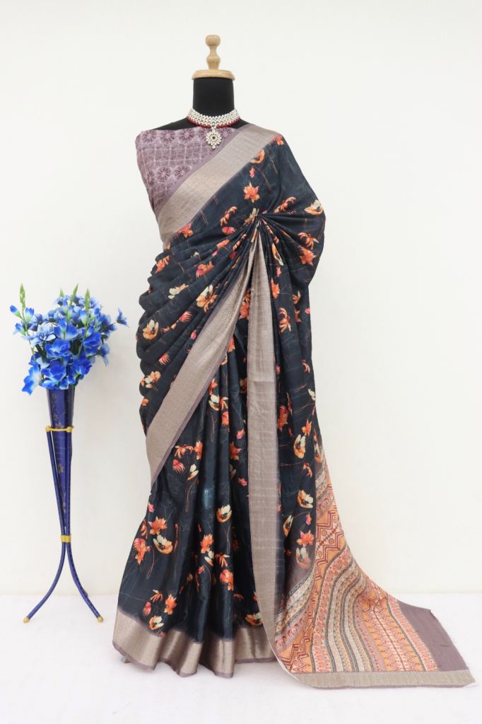 Ekaja Jalpa Sarees Lichi Jacquard Silk Saree 