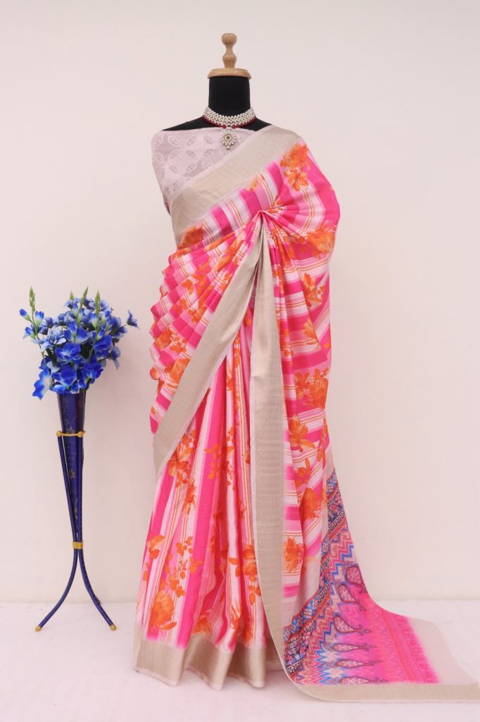 Yukti Jalpa Sarees Lichi Jacquard Silk Saree 