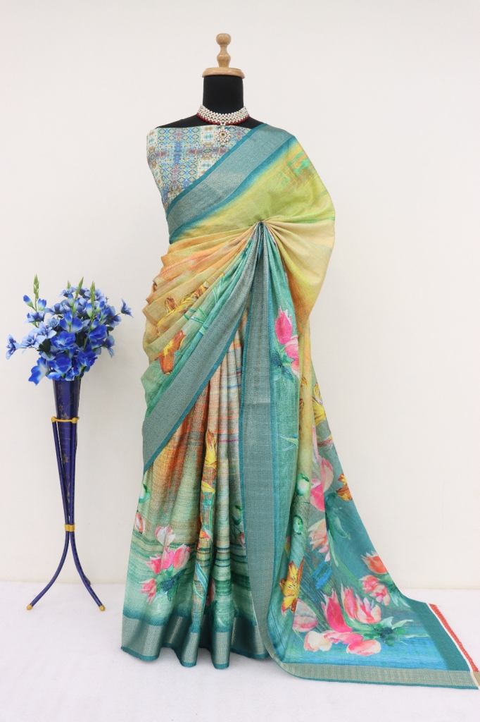 Jalpa Sarees SP 40(Rashmika) Lichi Jacquard Silk Saree 