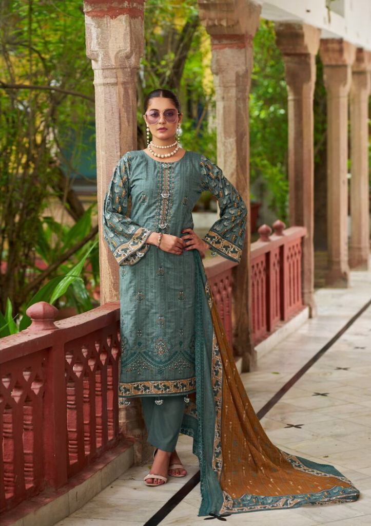 Jihan Bin Seaad Vol 18 Embroidery Work Dress Material