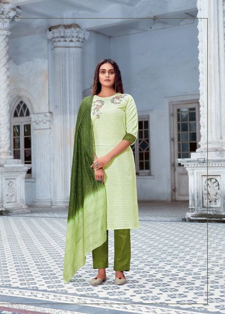 Jinesh Nx Aarvi Vol 1 Cotton Kurti Bottom and Dupatta Catalog