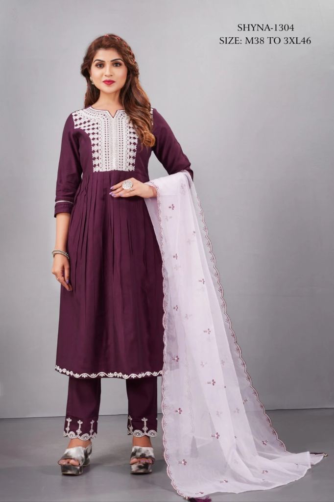 Jivora Shyna Exclusive Muslin Kurti With Bottom Dupatta