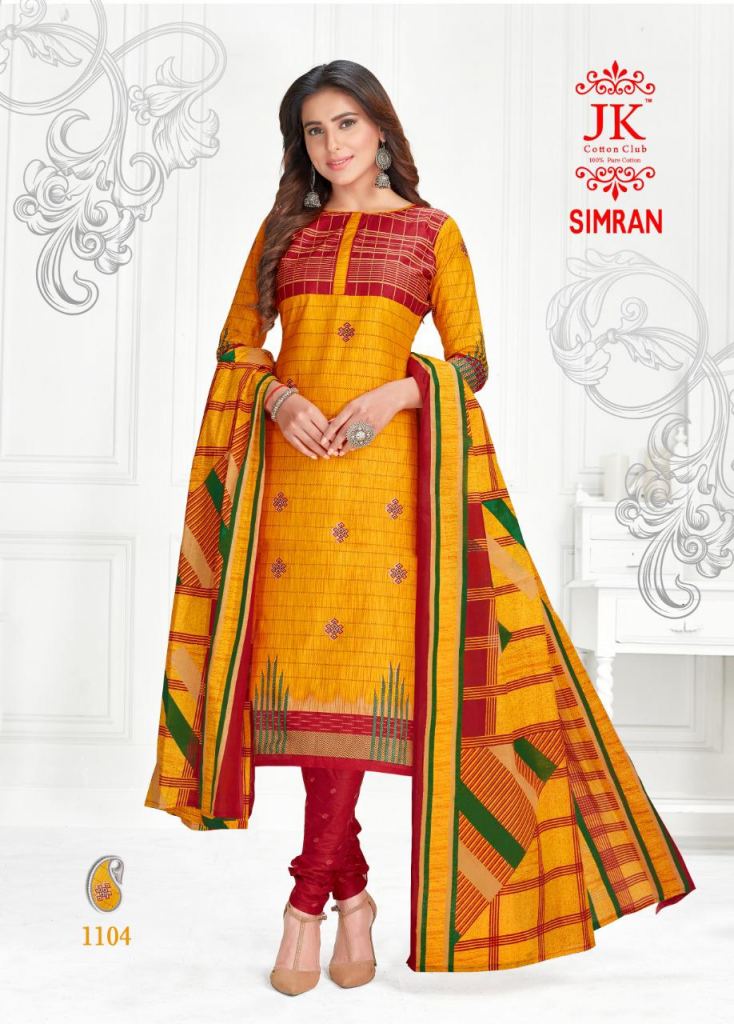 Jk  presents Simran vol 11   Printed Dress Material