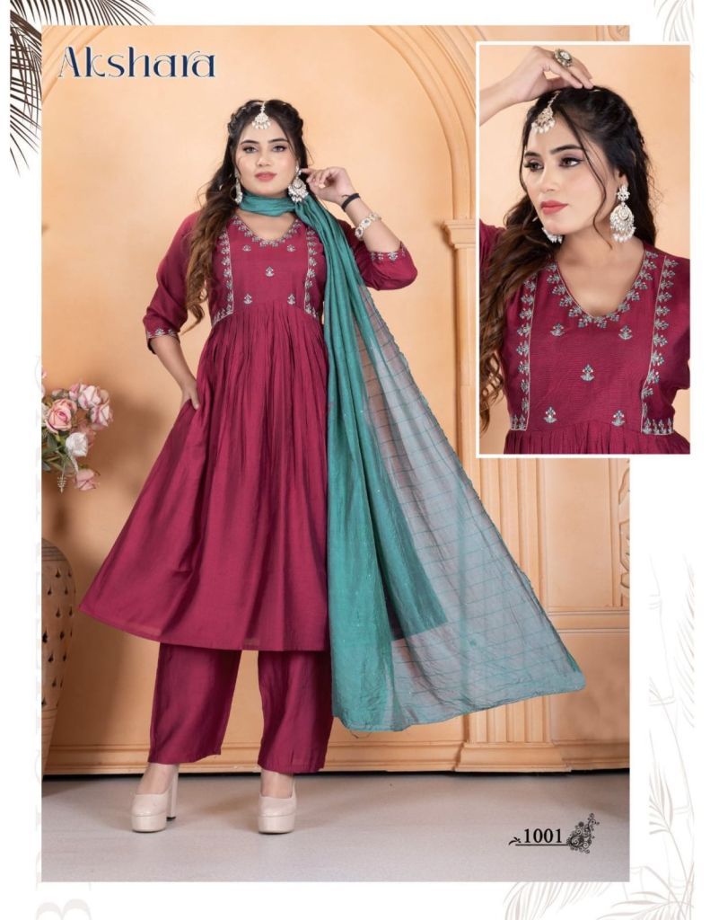 Jlf Akshara Embroidery Worked Kurti 