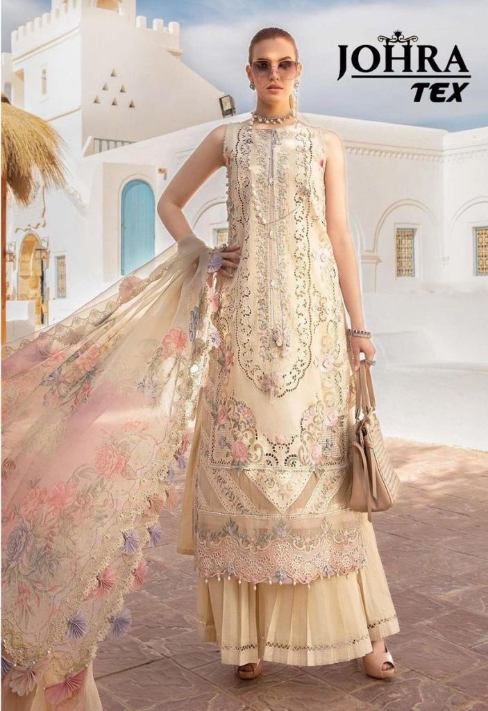 Johra Tex 153 Embroidered Pakistani designer suits wholesale