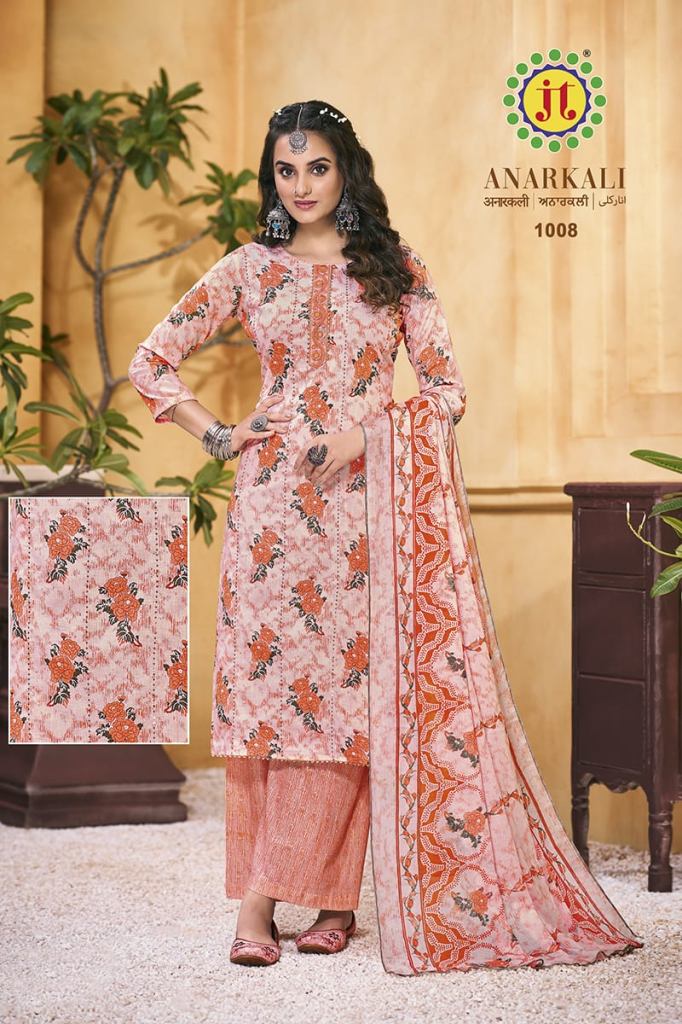 Jt Anarkali Lawn Cotton Designer Wear Dress Material Collection