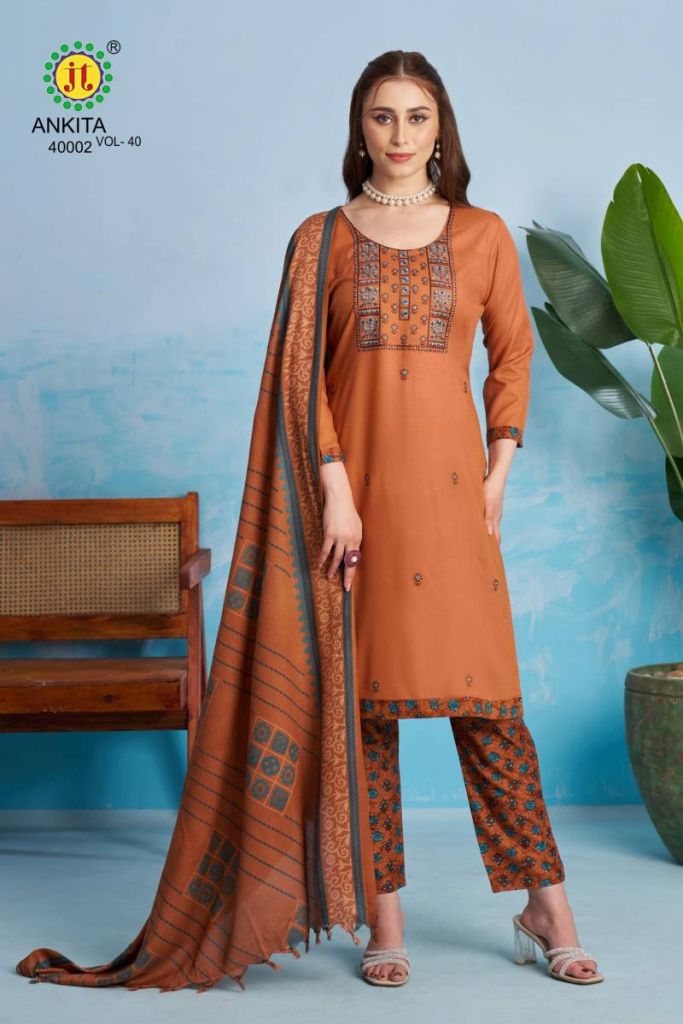 Jt Ankita Vol 40 Printed Dress Material