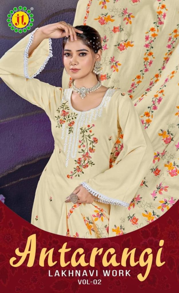 Jt Antarangi Vol 2 Rayon Embroidery Regular WearSalwar Suit  