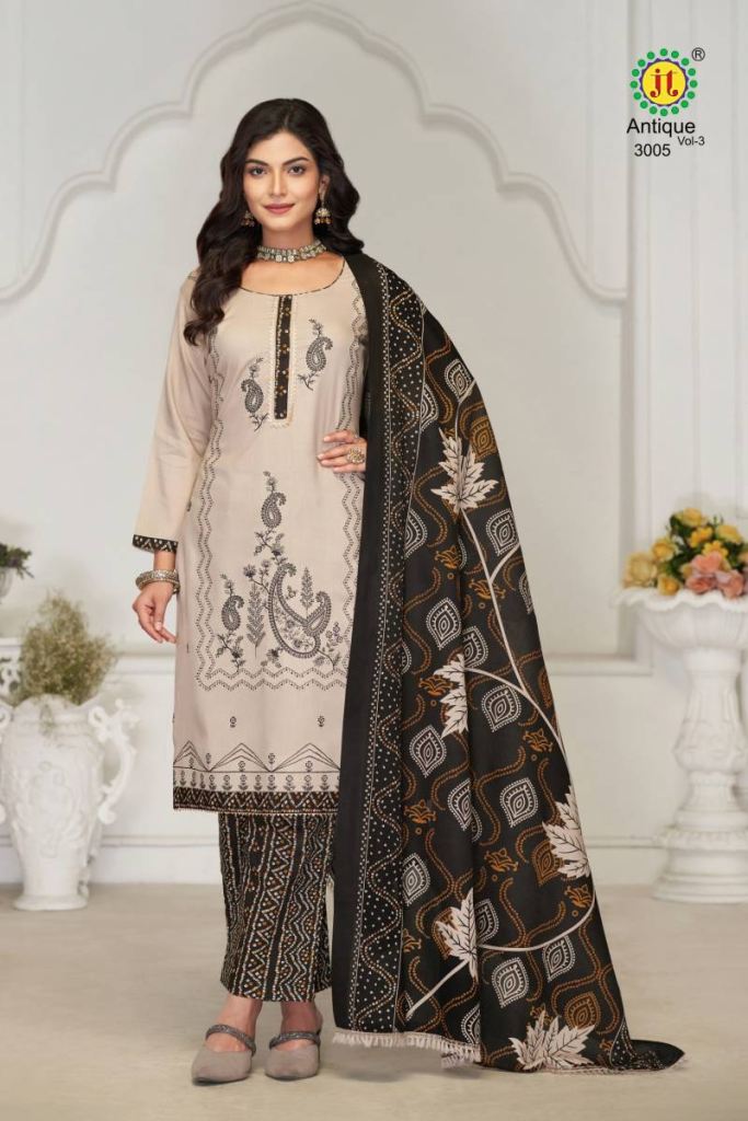 Jt Antique Vol 3 Printed Dress Material