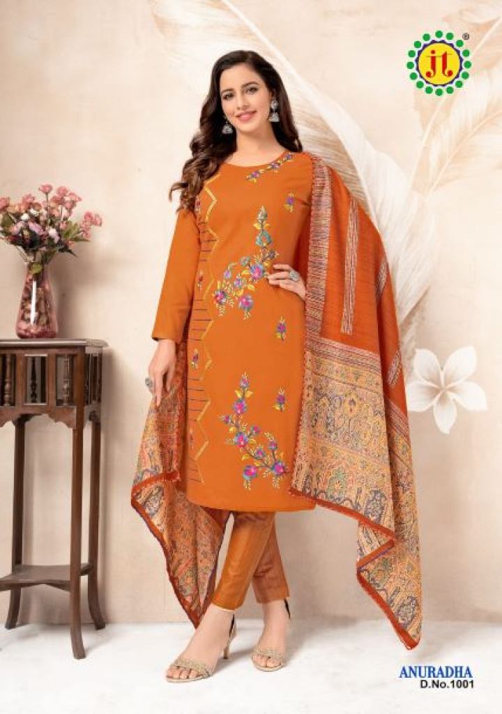 Jt Anuradha vol 1  Premium Work Cotton Dress Material at wholesale Rate 