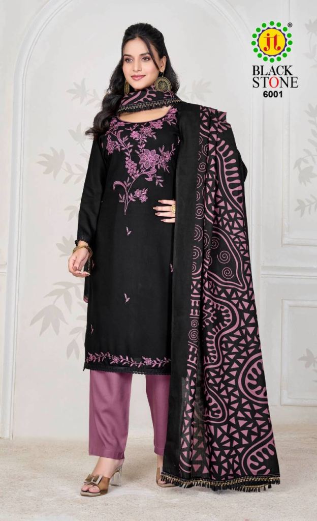 Jt Black Stone Vol 6 Dress Material