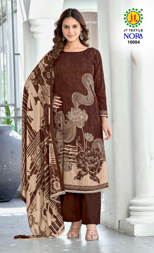 Jt Nora Vol 10 Printed Designer Dress Material