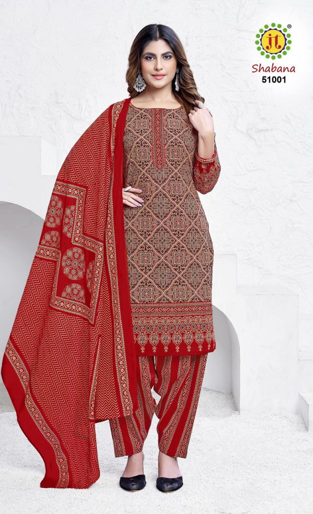 Jt Shabana Vol 51 Printed Dress Material 