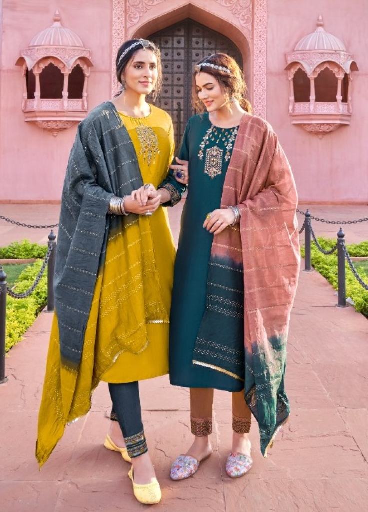 Kaasbee Rajwadi Vol 1 Fancy Kurti With Bottom Dupatta Collection