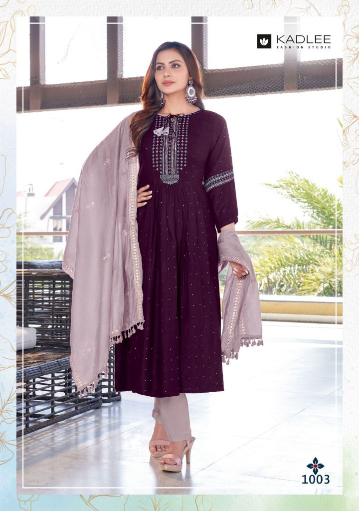 Kadlee Maitree Latest Designer Rayon Kurti Bottom With Dupatta Collection