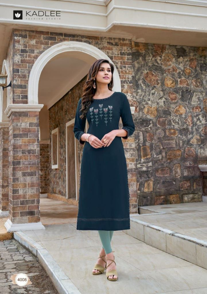 Kadlee Sachi vol  1 Designer Rayon Embroidery Kurti catalog 