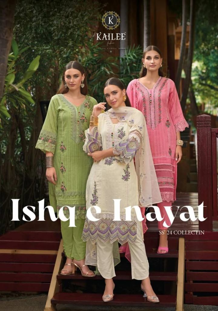  Kailee Ishq E Inayat Cotton Thread Work Salwar Suit