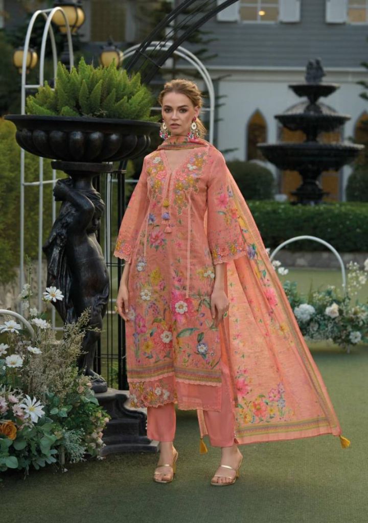 Kailee Phulkari Digital Printed Kurti Bottom With Dupatta