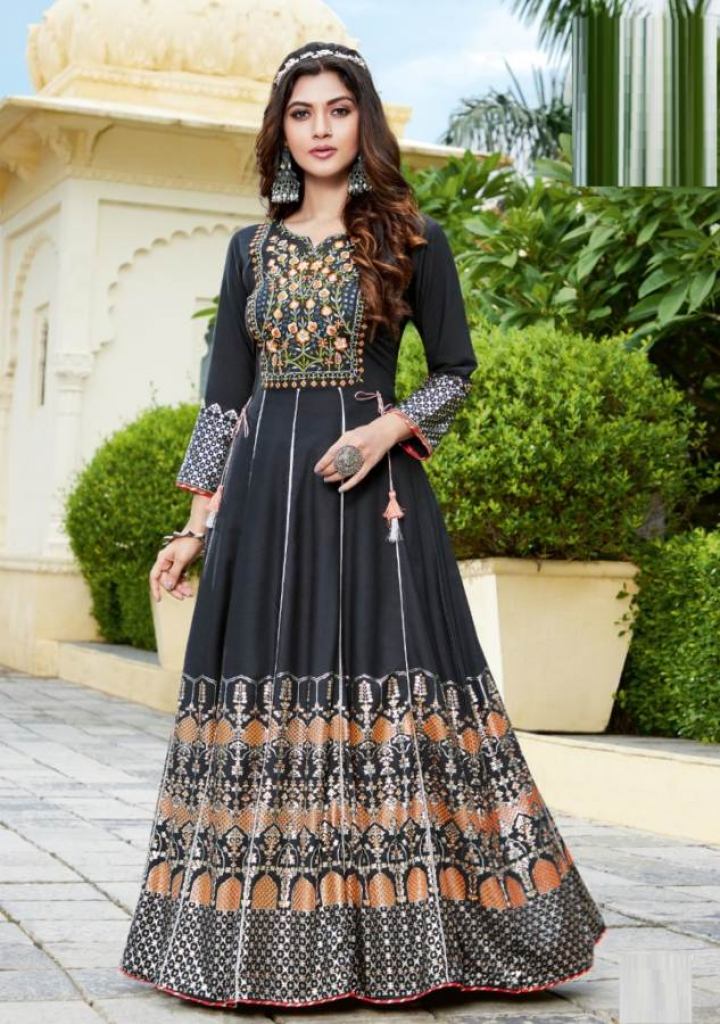 Kajal Style Fashion Colourbar  vol 6 Fancy Wear Designer Anarkali Long Kurti catalog 