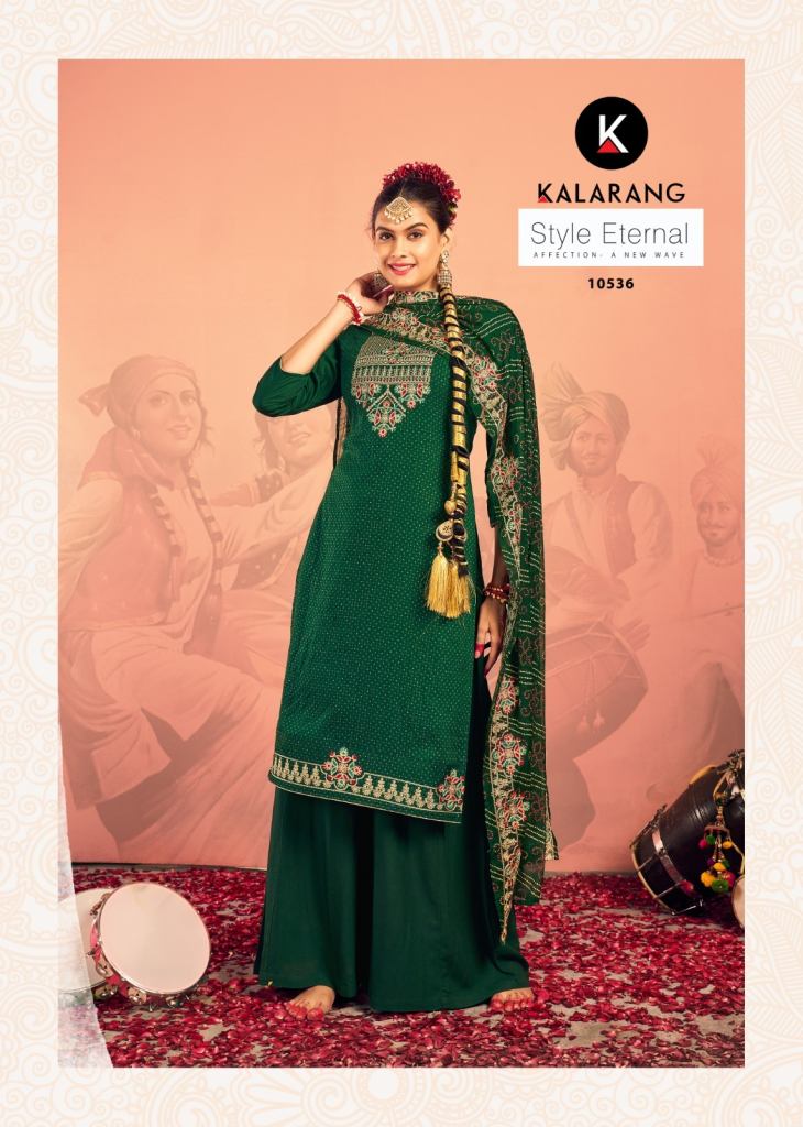 Kalaroop Zarkan Catalog Festive Wear Readymade Punjabi Dress Materials